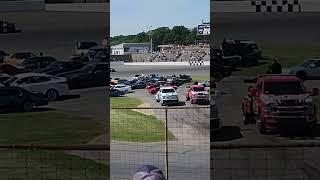 4th gen Camaro vs C4 Corvette Seekonk Speedway spectator drags