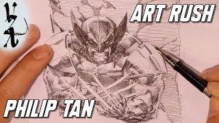 #ArtRush -  Philip Tan drawing Wolverine