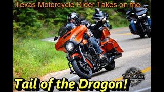 Texas Motorcycle Rider on the Dragon!