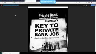Professors Key To Private Bank Job Full PDF Book free download