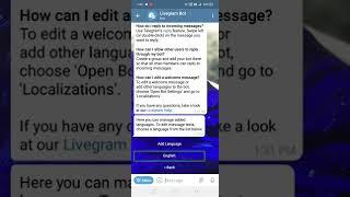 how to create telegram bot from Livegram bot, very interesting bot