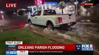 Widespread flooding in Orleans Parish, from Mid-City to Ninth Ward