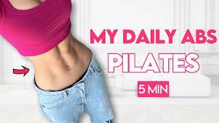 Toned Deep Abs Everyday Workout | 5 min Pilates at Home (Intense)