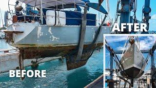 INCREDIBLE $5k Boat Transformation in Mins Timelapse Sailing GBU