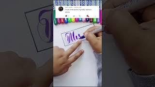 Alisha name calligraphy || doms brush pen calligraphy || calligraphy name writing/WhatsApp status