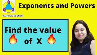 Exponents and powers | Find the value of x