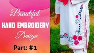 Beautiful Hand Embroidery Design |For Kurti/Shirt |Part/1