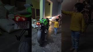 baby boy zx10r sound reaction  #moradabad #bikelover #kawasaki #zx10r #superbike