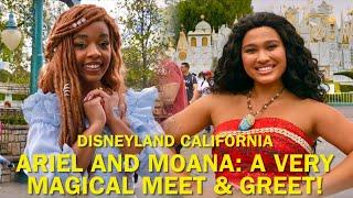 Meeting Up With Live Action Ariel and Moana: A Magical, AMAZING Meet and Greet! Disneyland #disney