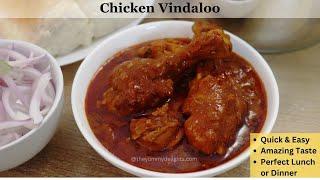 chicken vindaloo | chicken vindaloo restaurant style recipe | authentic goan chicken vindaloo