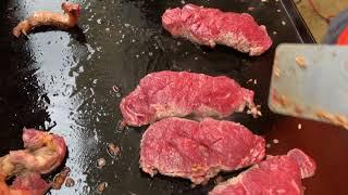 Hibachi Steak on the Blackstone Griddle Rangetop Combo!!!