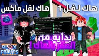 بلوكس فروت من الصفر ولكن بلهاك وسكربت #1 كم قدرت اوصل حساب بيوم واحد ؟ Blox fruit