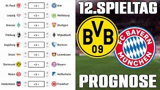 12.Spieltag Bundesliga 24/25 Prognose | Alle Spiele & Tipps !