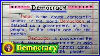 Write an Essay on "Democracy" in English |Democracy Par Mazmoon Kaise Likhen | Democracy Essay