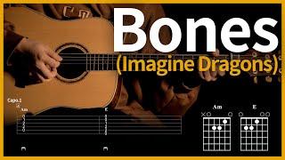 59.Bones - Imagine Dragons 【】 | Guitar tutorial | (TAB+Chords)