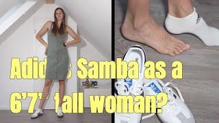 Try-On Adidas Samba OG as a tall woman with big feet?