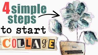  Use this Incredibly Easy Method to Collage & WATERCOLOR Magazine Flowers - how to paint !