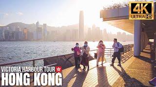 Hong Kong — Victoria Harbour 2023【4K】| Walking Tour at Hong Kong's Iconic Waterfront