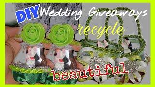 DIY WEDDING GIVEAWAYS || #weddingSouvenirs #recycleSouvenirs #mismoBottle||#joan mataganas