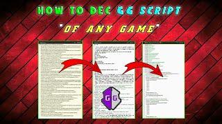 How To Dec GG Script | How To Dec Script | Decrypt Script In Android