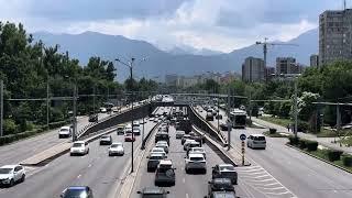 Almaty road trip. Дороги Алматы. Улица Саина. 10 июня 2024. #kazakhstan #roads #almaty