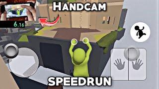 Human: Fall Flat Mobile Speedrun Aztec Map With Handcam | ANY% 1:00  Minutes
