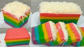 BOLU KUKUS PELANGI || RAINBOW CAKE