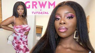 Valentines Day Make up for Hooded Eyes | Pink Eyeshadow tutorial for Black Women | WOC friendly