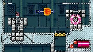 スピンでネジ巻き　ロイの城　リメイク [Spin-winding Roy's Castle Remake] by eggわん Super Mario Maker 2 Switch #cps