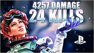 Horizon 24 Kills & 4257 Damage • Apex Legends | Olympus Season17 • SoloVsTrios