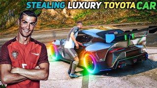 Gta 5 - Stealing Expensive Sliver Toyota Supra MK5 With Cristiano Ronaldo! (Real Life Cars #13)