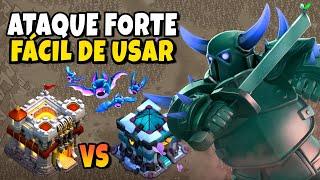 CV11 DANDO PT EM CV13 E CV12 COM ESSE ATAQUE FORTÍSSIMO E FÁCIL DE USAR | Clash Of Clans