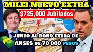 Milei prepara NUEVO EXTRA y 725,000 para Jubilados y Pensionados de ANSES en Julio para Cobros