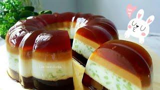 椰糖煎蕊果冻蛋糕  Traditional Gula Melaka Cendol Jelly Cake