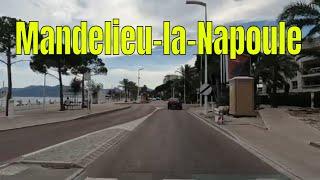 Mandelieu-la-Napoule - 4K- Driving- French region