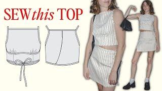 How to Sew an Elegant Corset Style Top - Calvin Crop Tutorial