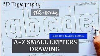 Alphabet Writing Part-1 | Small Letters in blocks|Typography| Block Lettering tutorial for beginners