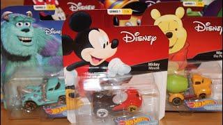 Disney Hot Wheels Character Cars - Mickey Mouse, Sulley, Peter Pan, Belle, Winnie the Pooh, Mike