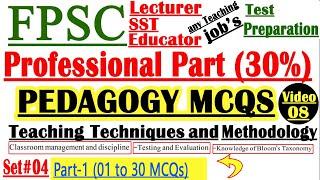 FPSC Pedagogy MCQs Test Preparation Video 8 | FPSC Pedagogy all mcqs for Lecturer test | InfoUstaad