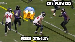 Odell Beckham Jr & Zay Flowers Vs Derek Stingley Jr  Ravens vs Texans 2024 highlights (WR Vs CB)