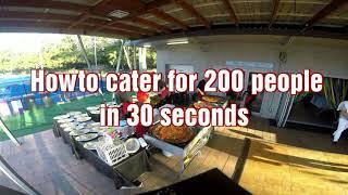 How to cater for 200 people in 30 seconds!