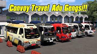 Balapan Travel Berujung Laka!! Convoy ELF Selatan Adu Gengsi | ETS-2 INDONESIA