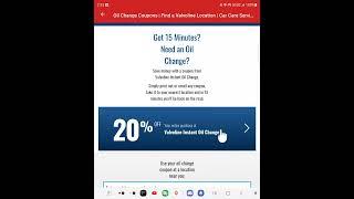 valvoline instant oil change 20% coupon yelp