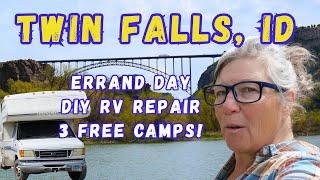 FREE Riverside Camping, DIY RV Repairs, Errands and History Near Twin Falls, ID #RVlife #rvliving