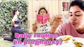 My whole day routine in Pregnancy| workout diet mindfulness | HINDI | WITH ENGLISH SUBTITLES |