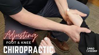 Bozeman Sports Chiropractor Shows Foot and Knee Chiropractic Adjustments @prochiropractic
