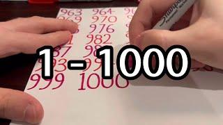 Writing Counting 1 - 1000