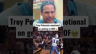 Troy Polamalu emotional moment on joining the HOF #shorts via: Face First TV