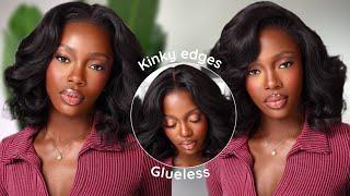 New Sensationnel Kinky Edges Kinks & Co 13x6 HD Lace Front Wig - KINKY BODY WAVE 14” | Okemute U