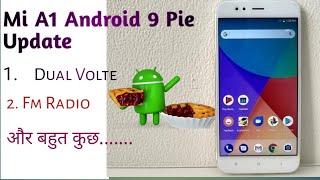 mi A1 android 9 pie update dual volte support FM RADIO